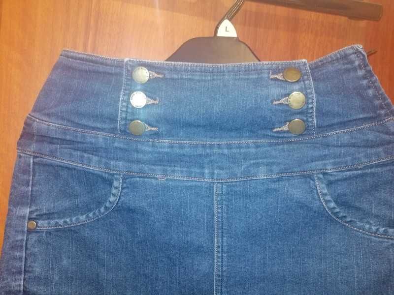Jeansowa spódnica Orsay wysoki stan roz 34