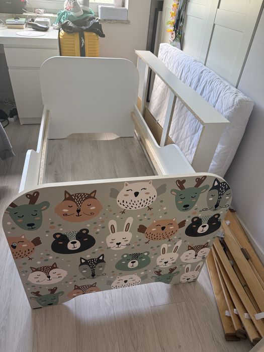 Łóżko dziecięce 140x70 z szufladą, zestaw - materac GRATIS!