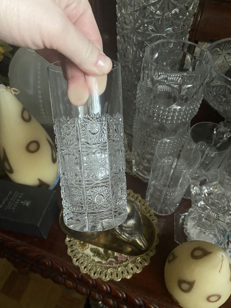 Подсвечники Natchmann Нейман Германия ваза богемия стаканы хрусталь