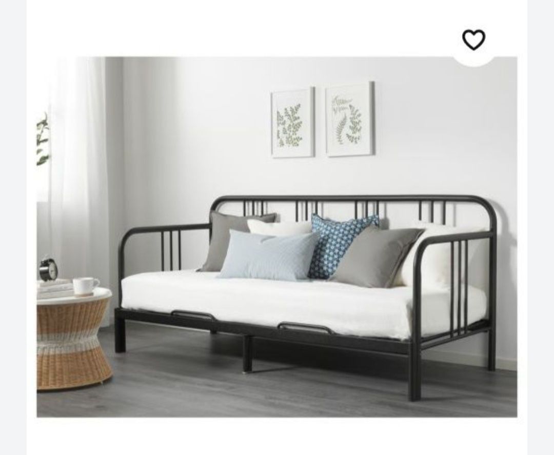 Ikea łóżko metalowe rozkładane 80)160/200 frysdall
