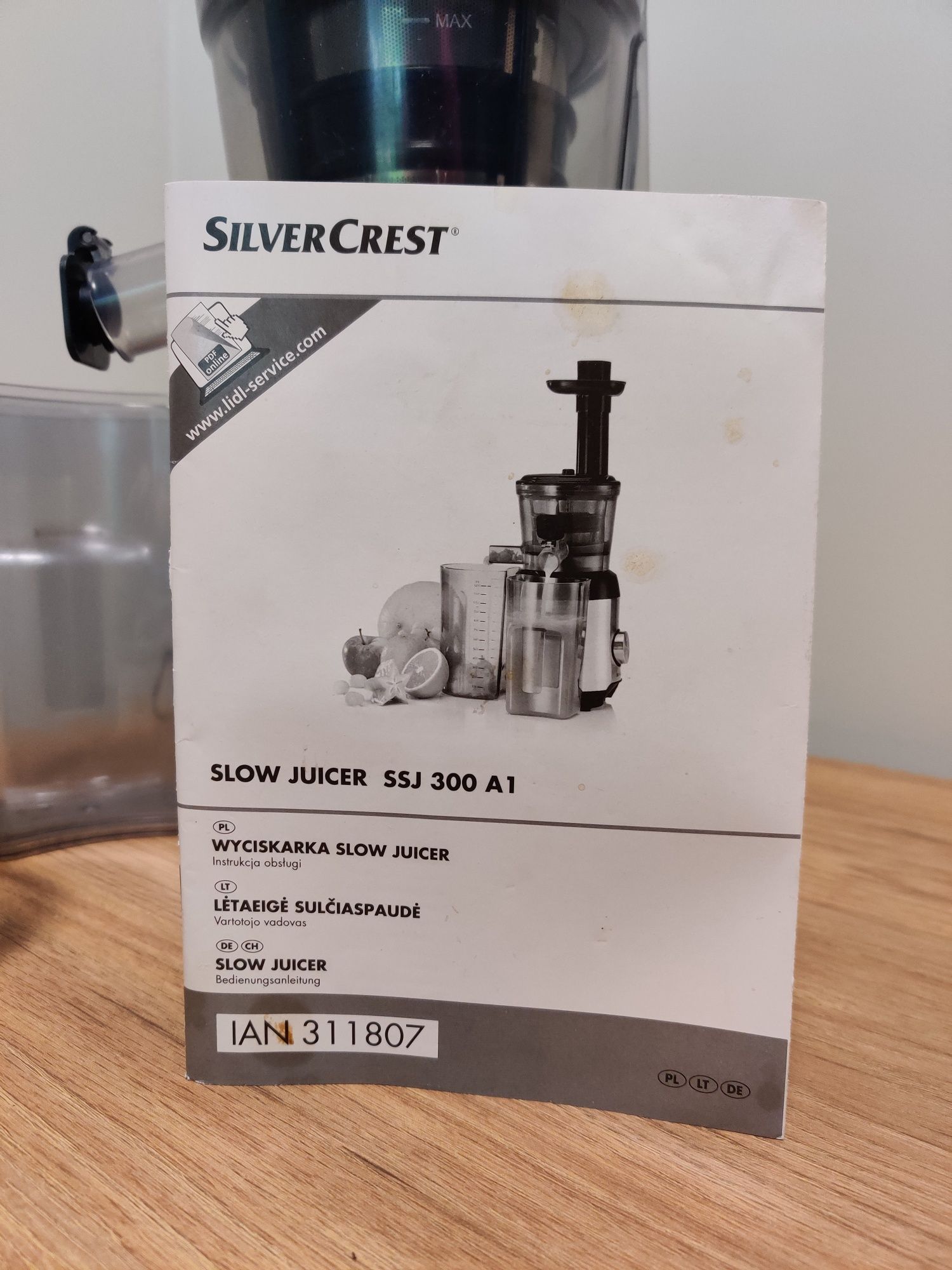 Wyciskarka wolnoobrotowa Silvercrest