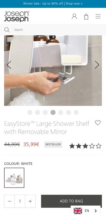 Prateleira casa de banho Joseph Joseph