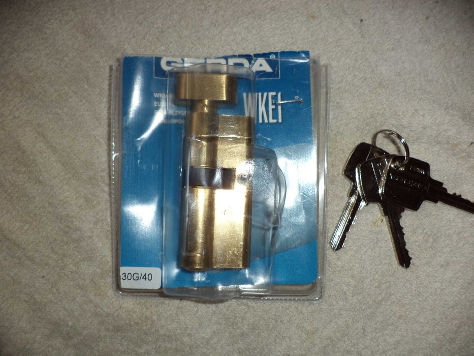 Zamek wkładka gerda 30/40 nowa bembenkowa 3 klucze