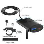 Ładowarka motocyklowa USB typu C + wodoodporna szybka ładowarka