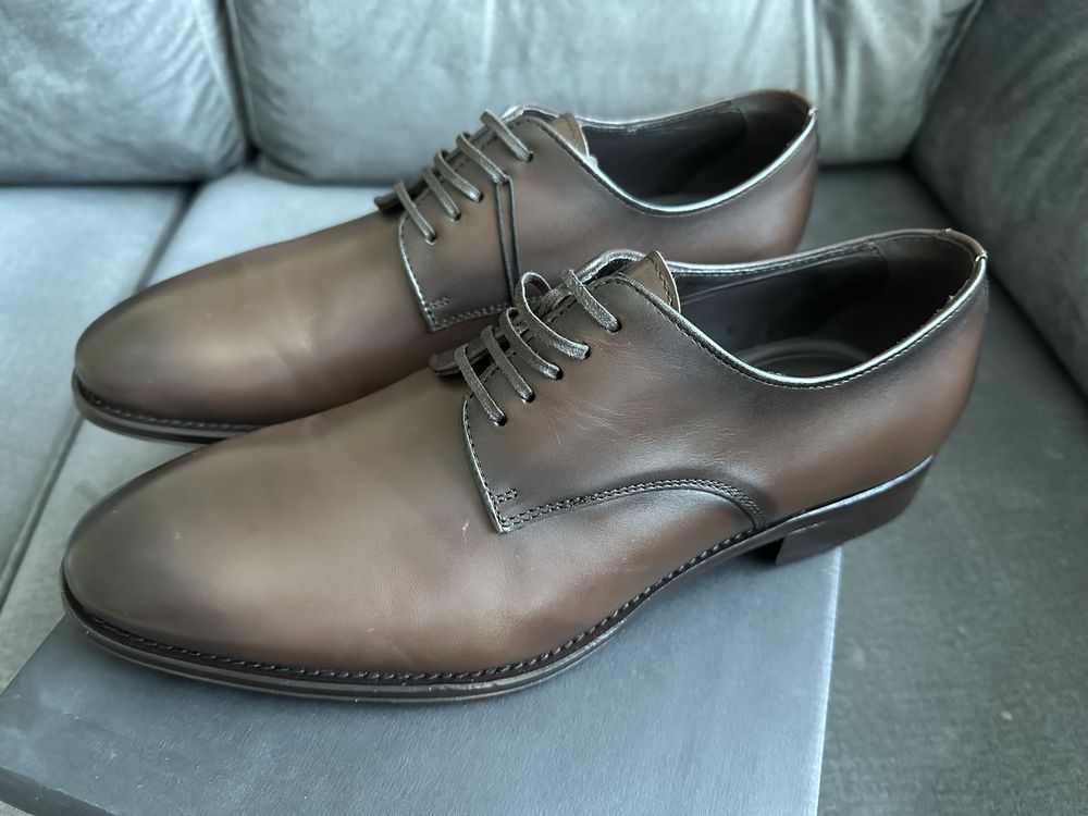 Eleganckie buty skórzane derby Massimo Dutti 44