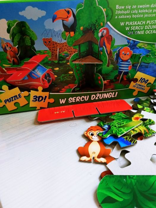 Puzle 3D motyw dżungla