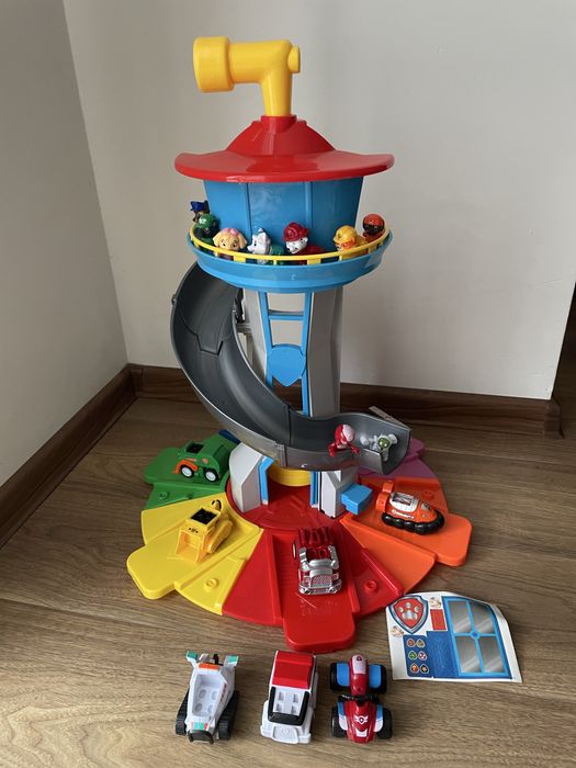 Nowa xxl baza wieża Psi Patrol i 9 autek i piesków