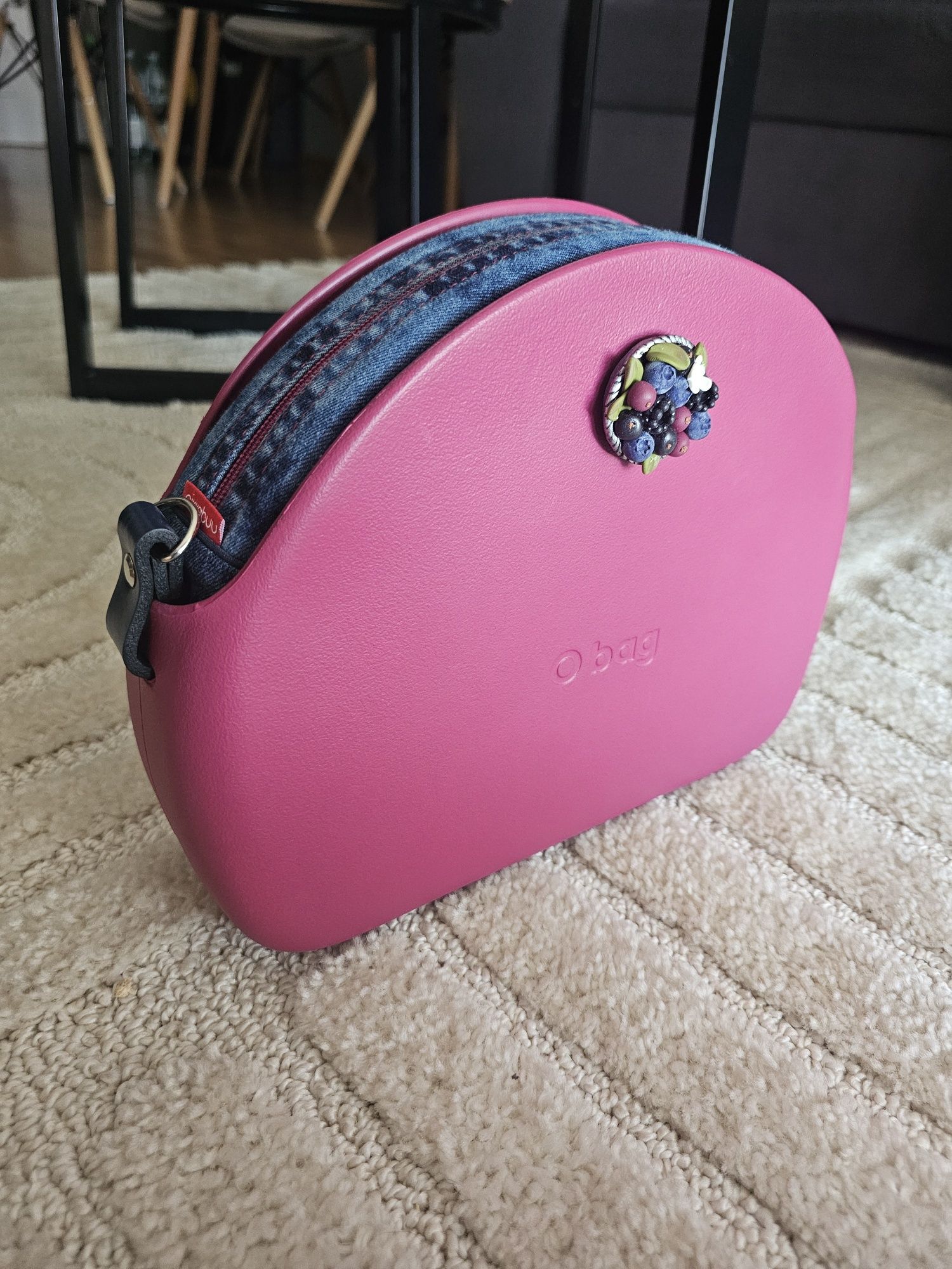 Obag moonlight sangria guziki modelinowe pasek skórzany Odmień Swojego