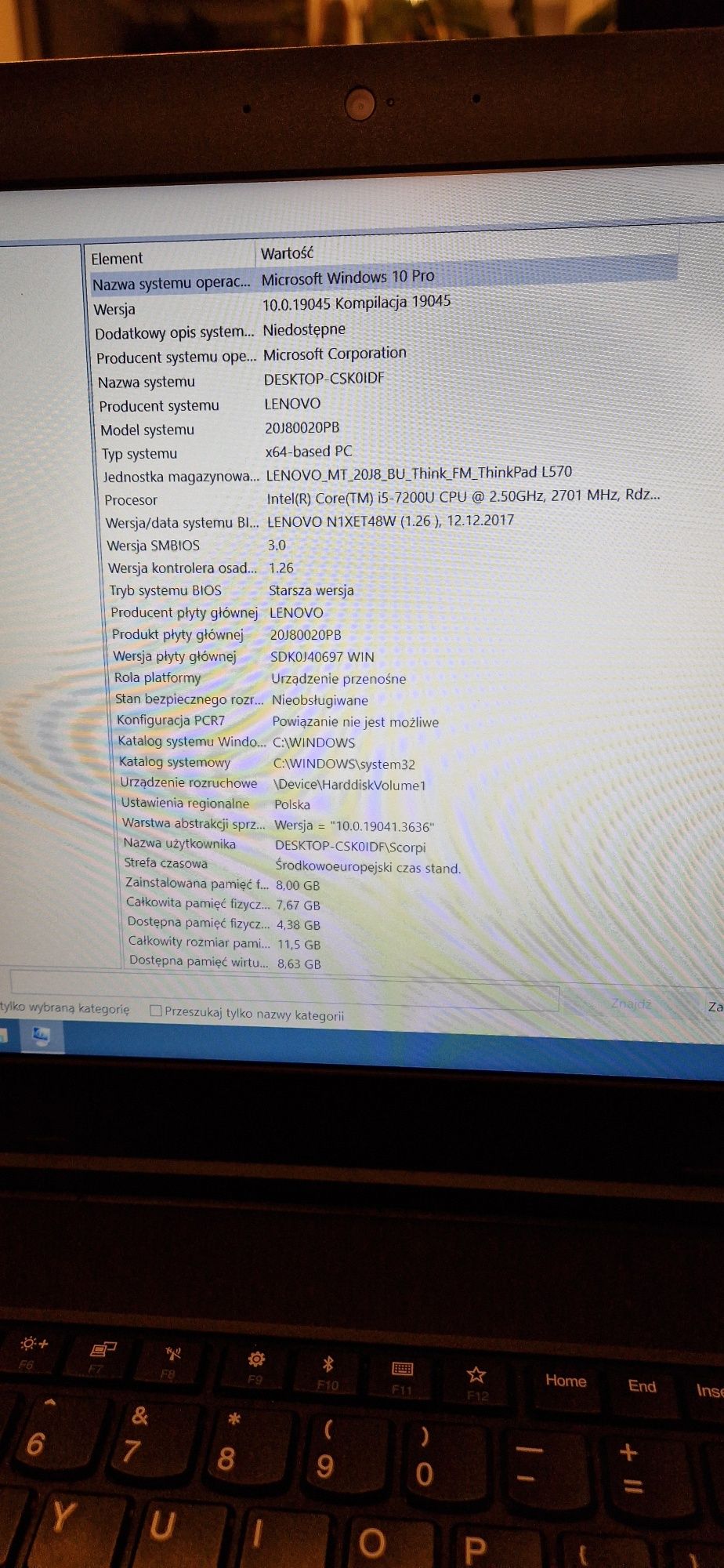 Laptop Lenovo ThinkPad L570, i5-7200U, 8GB/256GB