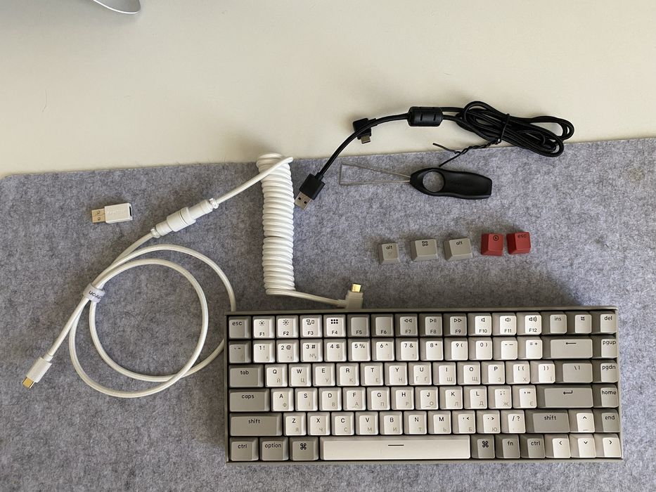 Keychron K2K3 Retro + Coiled Cable