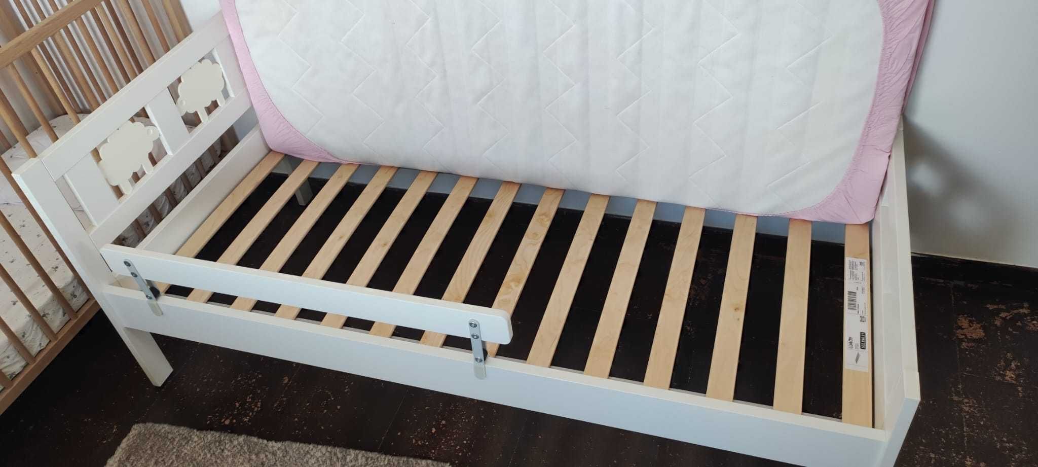 Cama Infantil KRITTER + Colchão UNDERLIG + Barra de Proteção