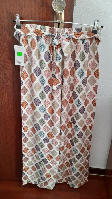 CALÇA algodão+linho  NOVA L/XL