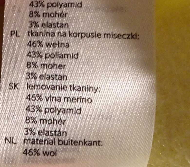 Casualowy żółty wiosenny sweter yellow 46% wełna 8% moher