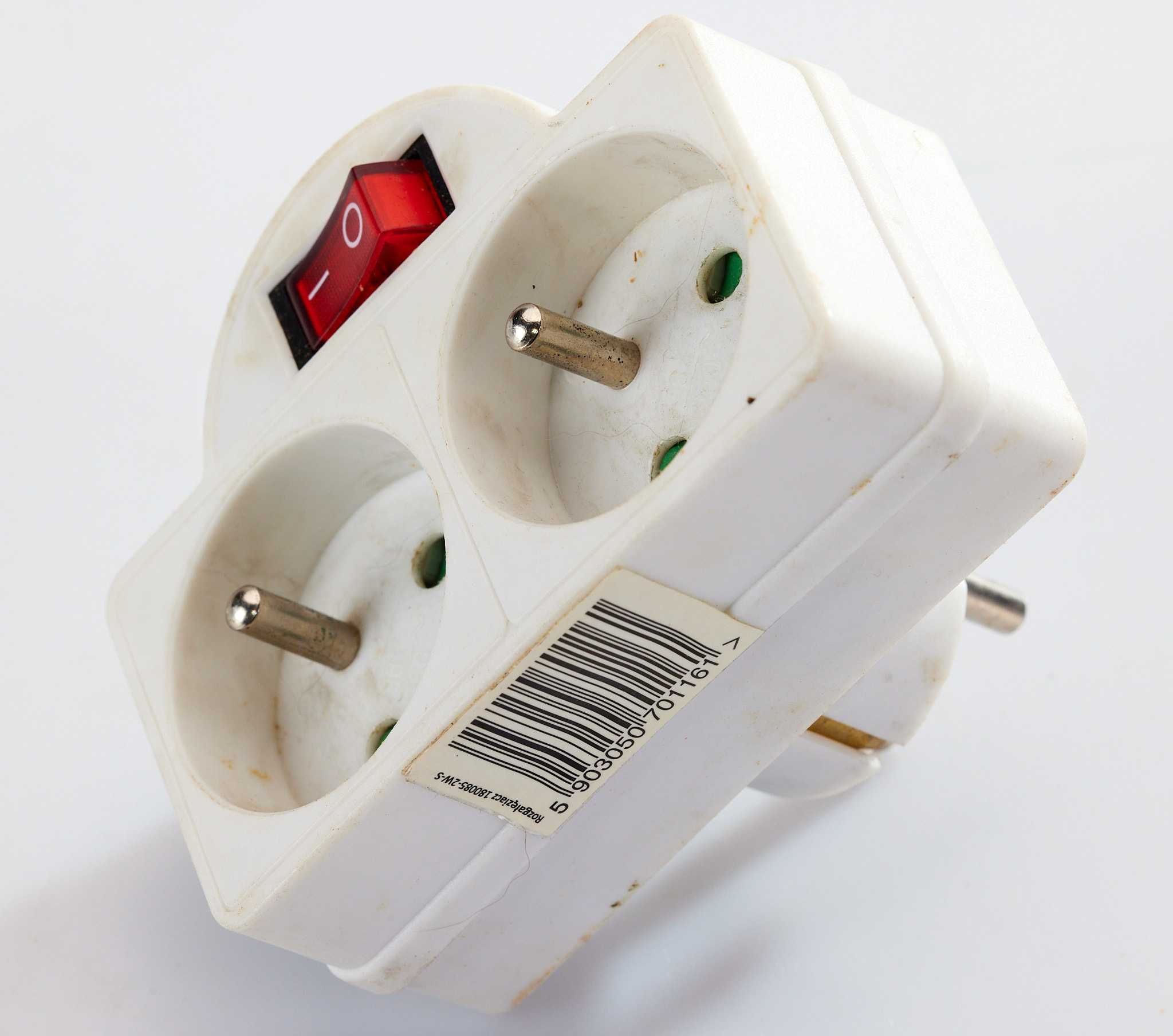 rozgałęziacz 2-gniazdowy z wyłącznikiem złodziejka elektryczna