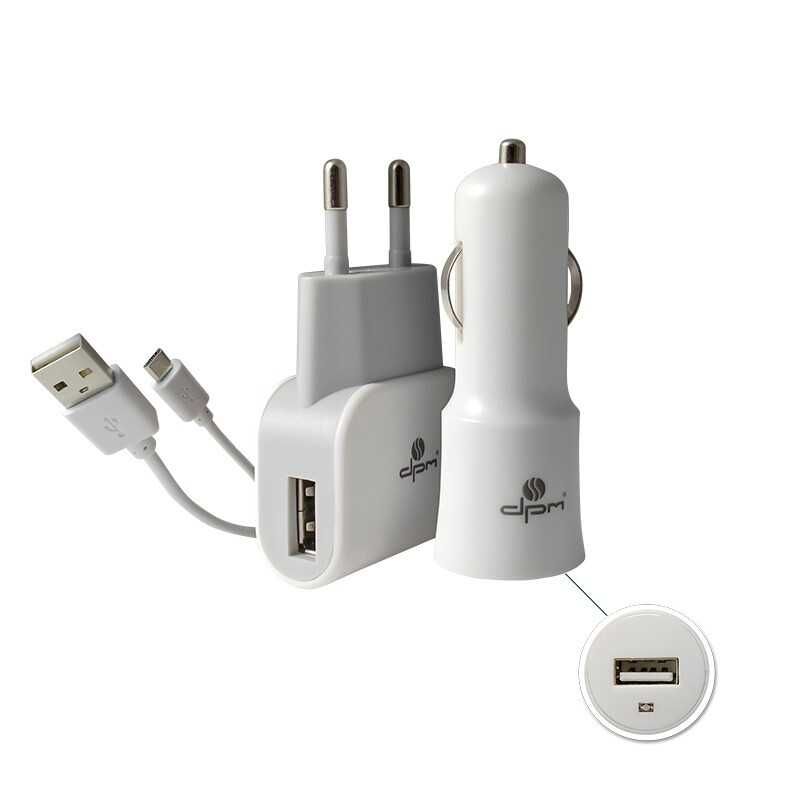 Zestaw Ładowarek Usb Z Kablem Micro Usb SG12