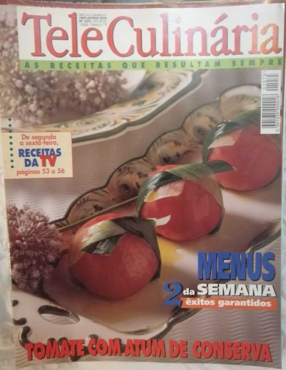 Tele Culinária e Doçaria - 8 revistas com 25 anos - 1998.99 LOTE 6