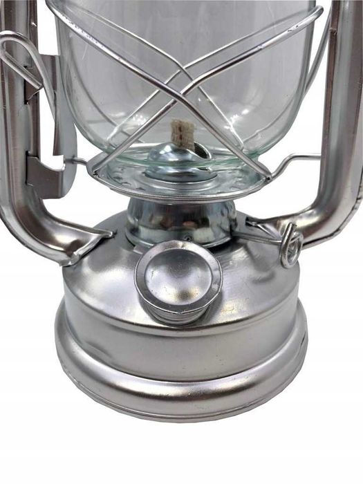Lampa naftowa RETRO 24cm na naftę + knot niebieski