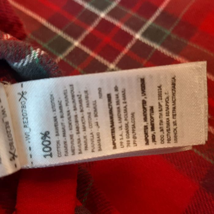 Bawełniana piżama w krate 146/152