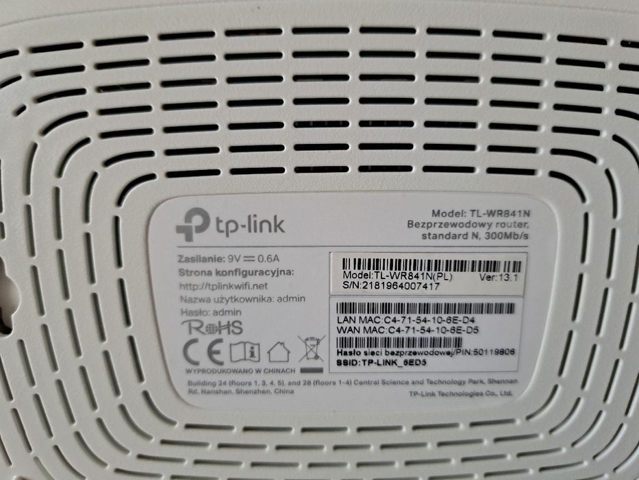 Router TP-LINK TL-WR841N (989) Kod: 119666