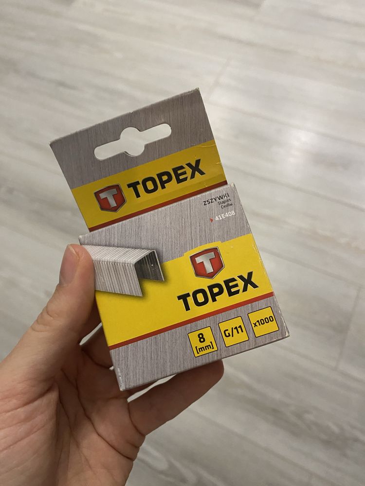 Скоби 8мм Topex 10 пачок