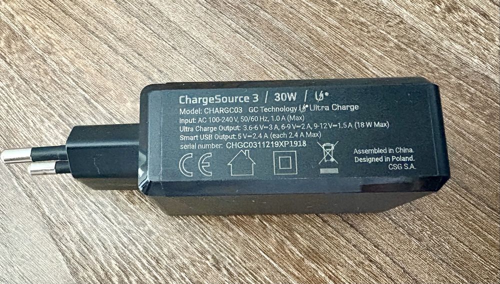 Green Cell Ładowarka Sieciowa ChargeSource3 30W