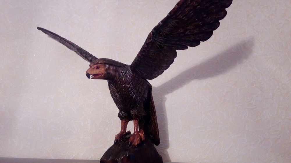 Статуетка деревянная  орёл съемные крылья