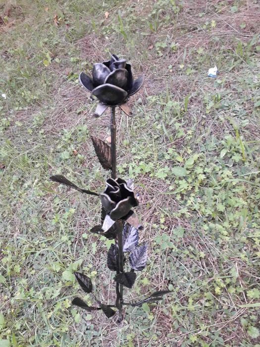 Кована троянда, роза, декор, ковані вироби, кованая  роза из метала,