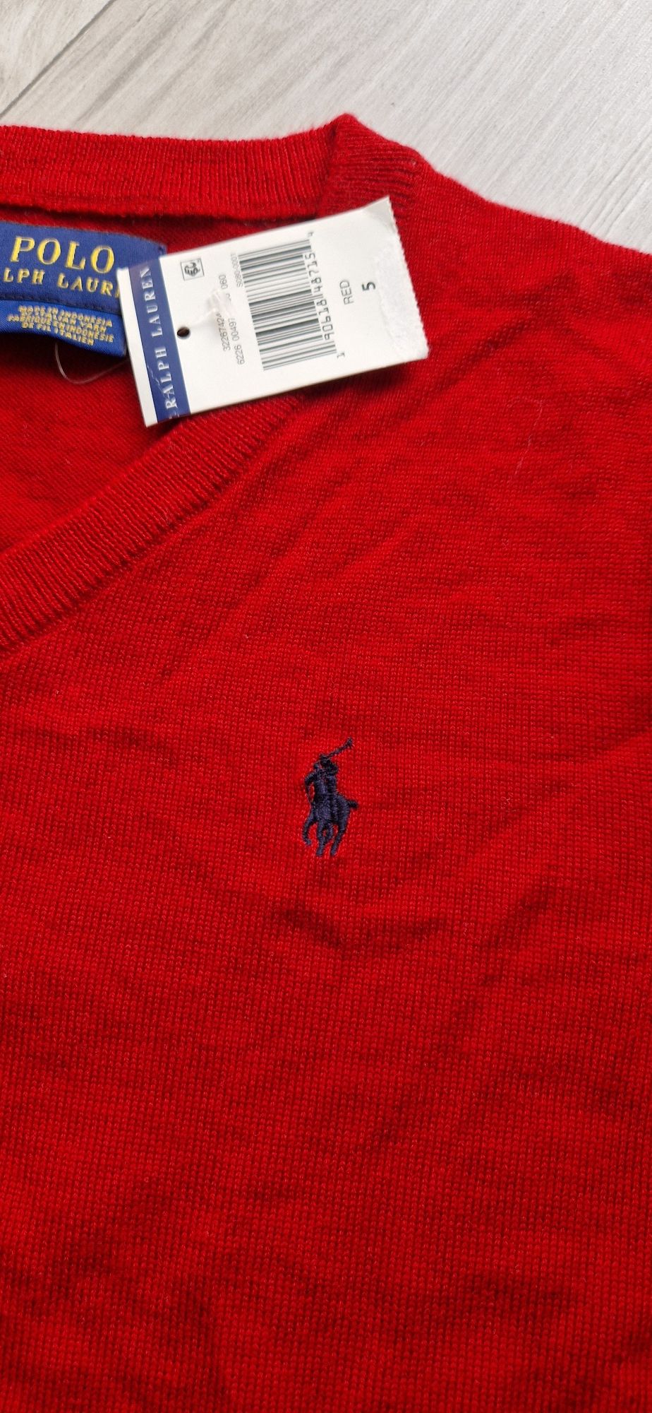 Polo Ralph Lauren sweter sweterek czerwony