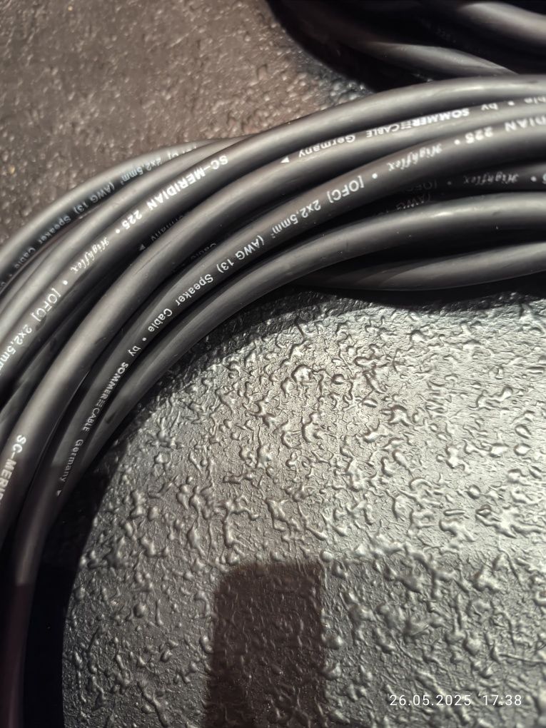 Kable przewody kolumnowe 15m sommer cable AWG 13 2*2,5