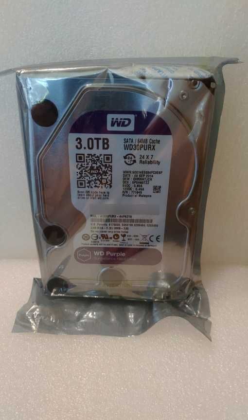 Жесткий диск Western Digital Purple 3TB 64MB 5400rpm 3.5 SATA III.