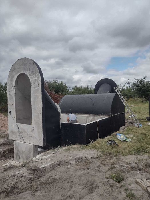 spiżarnia betonowa z tunelem, ziemianka, piwnica ogrodowa