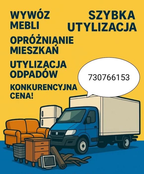 Opróżnianie  pomieszczeń meble piwnice garaże transport