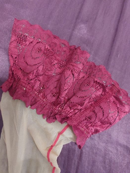 Pończochy damskie dekor czer