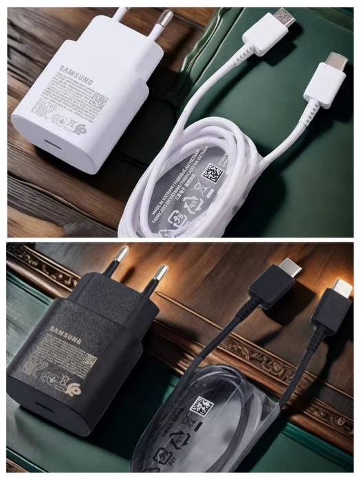 Оригінальний зарядний пристрій Samsung 25W блок + кабел