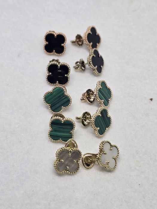 Золотые сережки Van Cleef