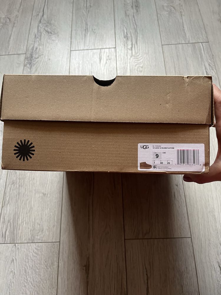 Nowe śniegowce UGG Classic Ultra Mini Platform Chestnut rozmiar 40