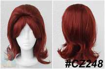Czerwona peruka fryzura lata 60 70 te natapirowana Peggy Bundy wig