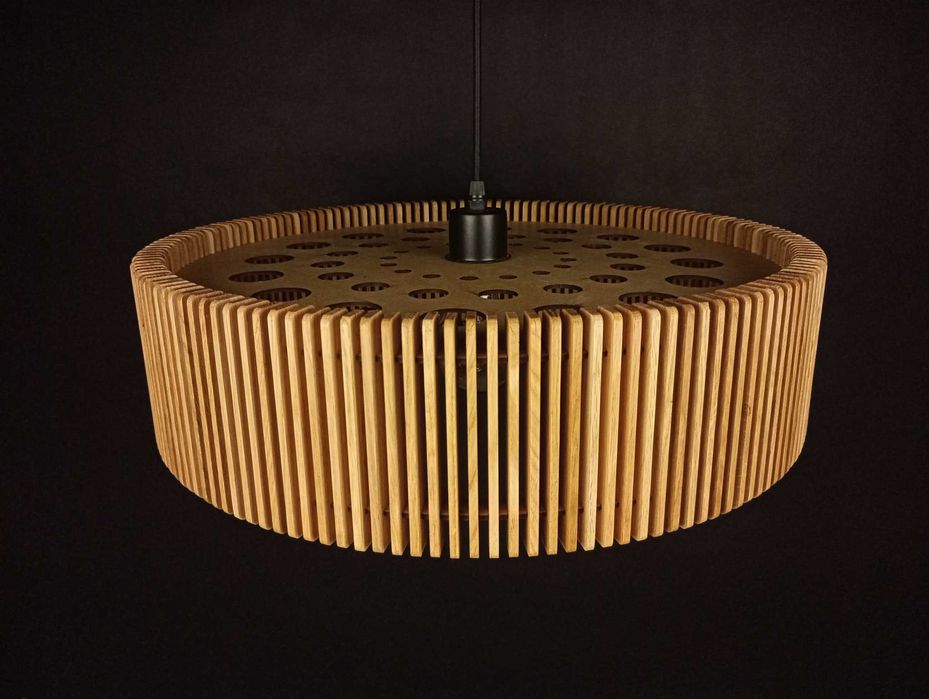 Drewniana lampa sufitowa dębowa