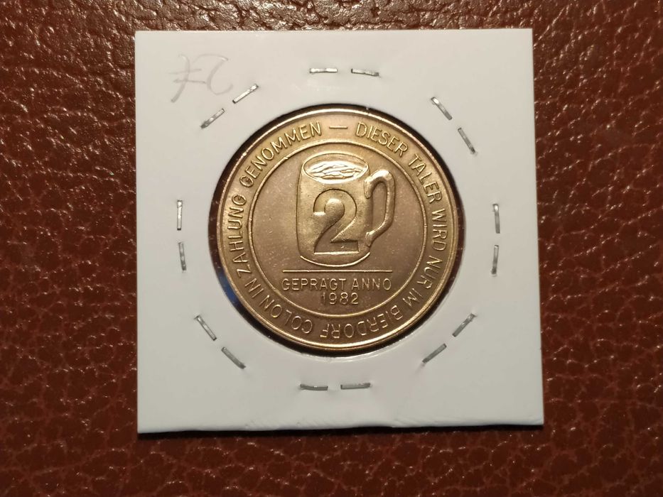 Medalha/token/ficha Bier Dorf Colon 1982