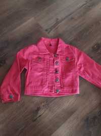 Kurtka katana jeansowa czerwona 104, 3-4 lata