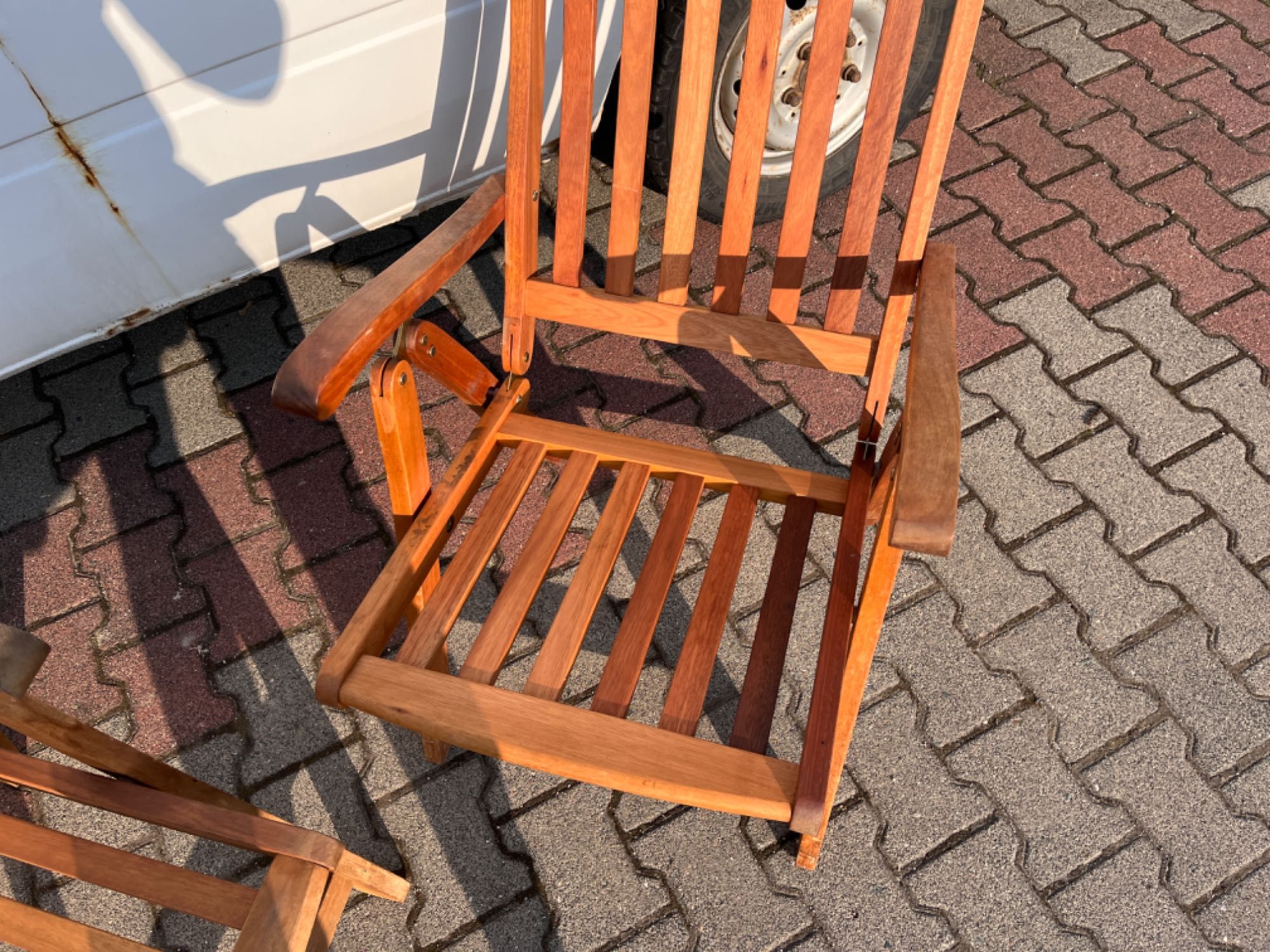 Krzesła drewniane tekowe teak 2 sztuki