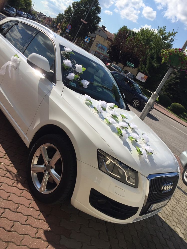 Auto do ślubu audi q5 białe. Atrakcyjna cena !