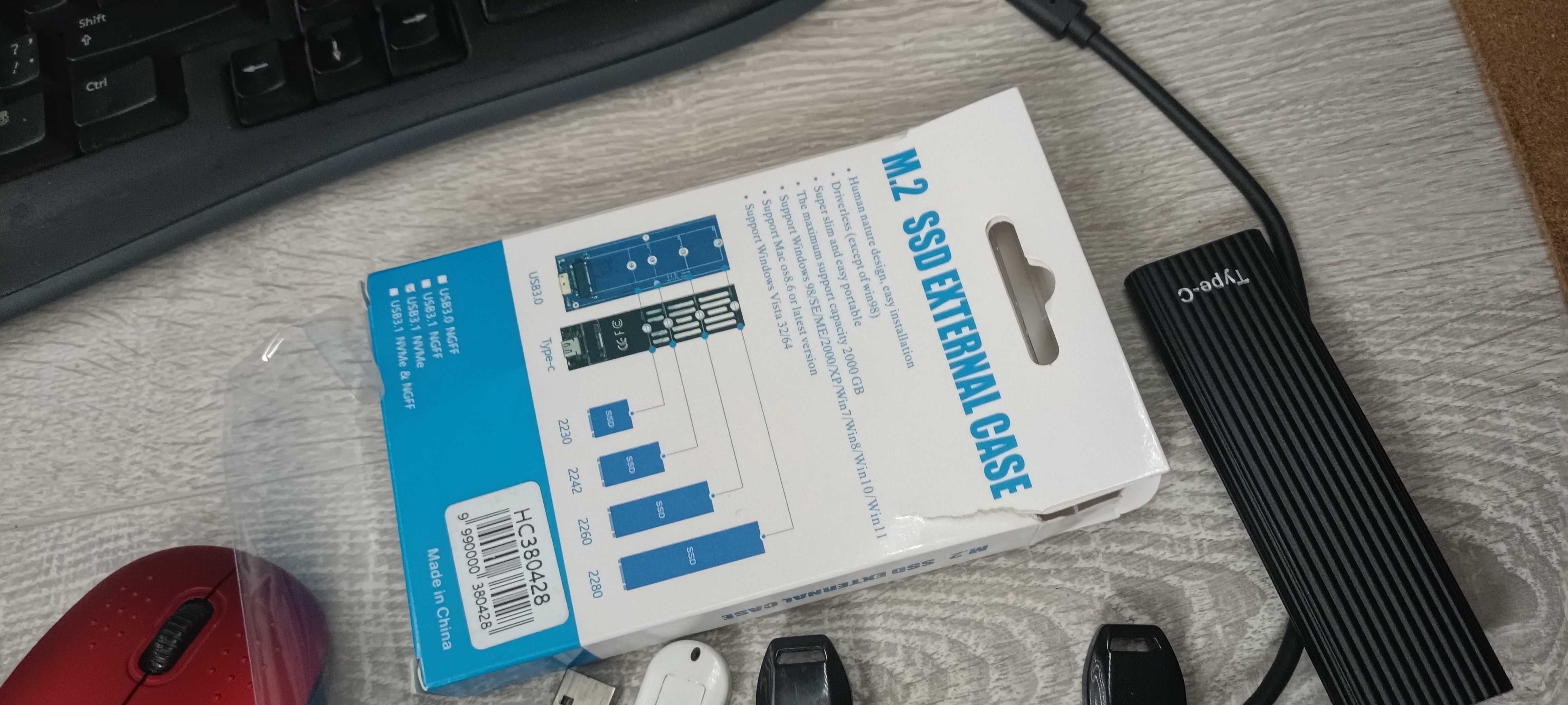 Спасательная флешка SSD Диск как Флэшка. Внешний USB бокс.  M.2 SSD