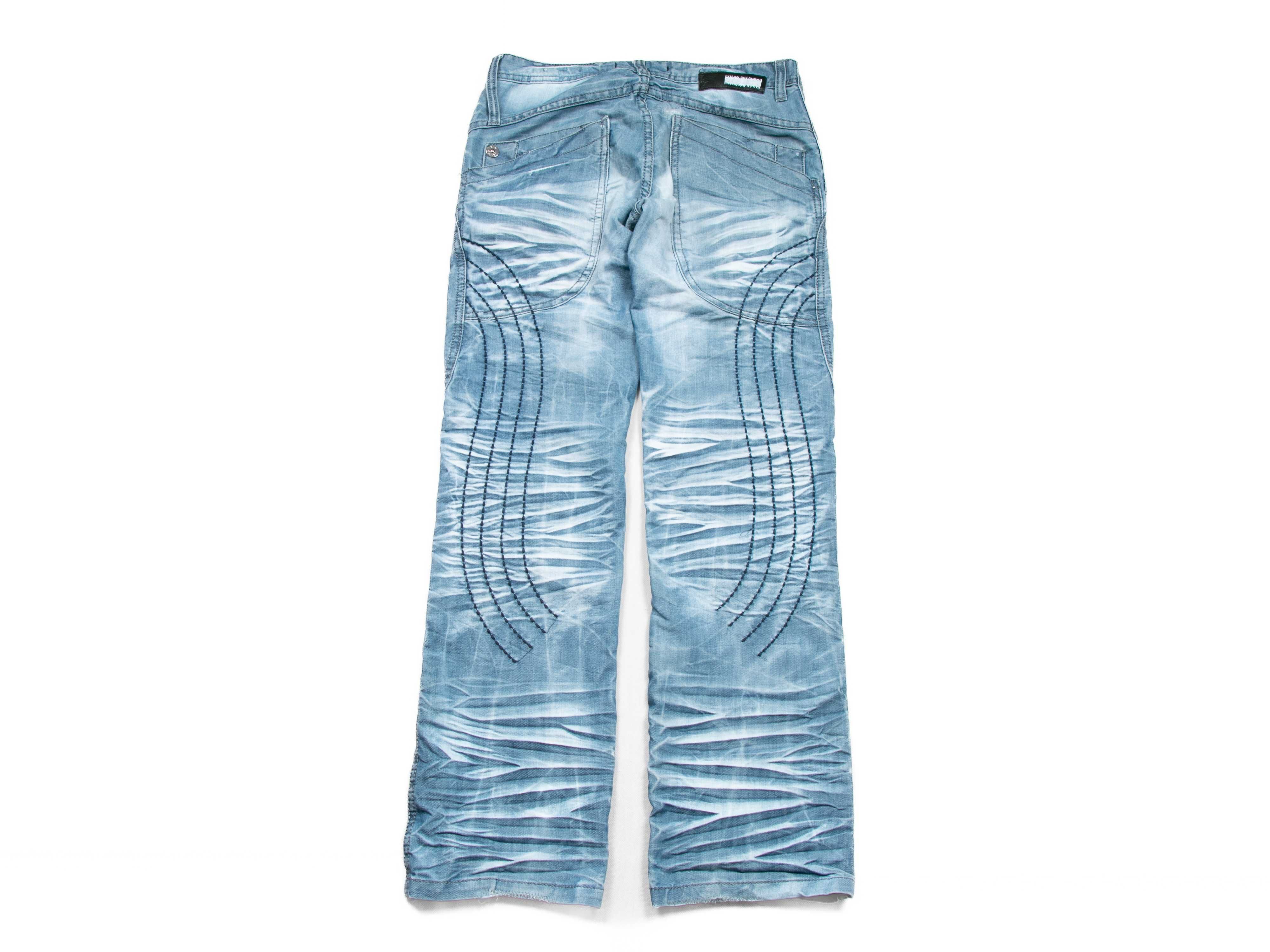 Spodnie jeansowe y2k Kosmo&Lupo 32us niski stan drip