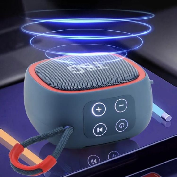 Портативна бездротова колонка TG659, Bluetooth, blue з ремінцем