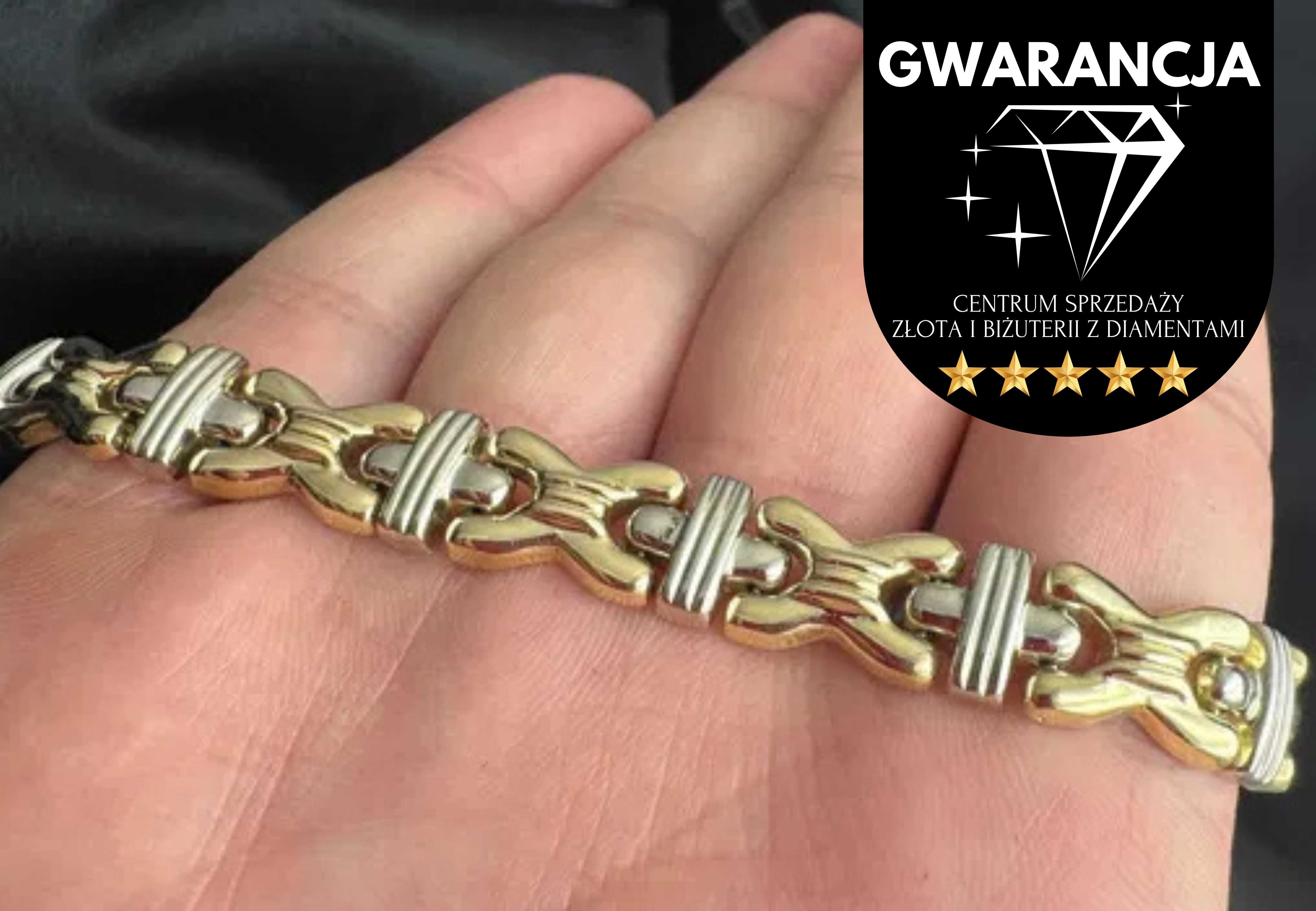 Złota Bransoletka Damska(Jak Nowa)Próba585, Waga 12,05g, Długość 18cm