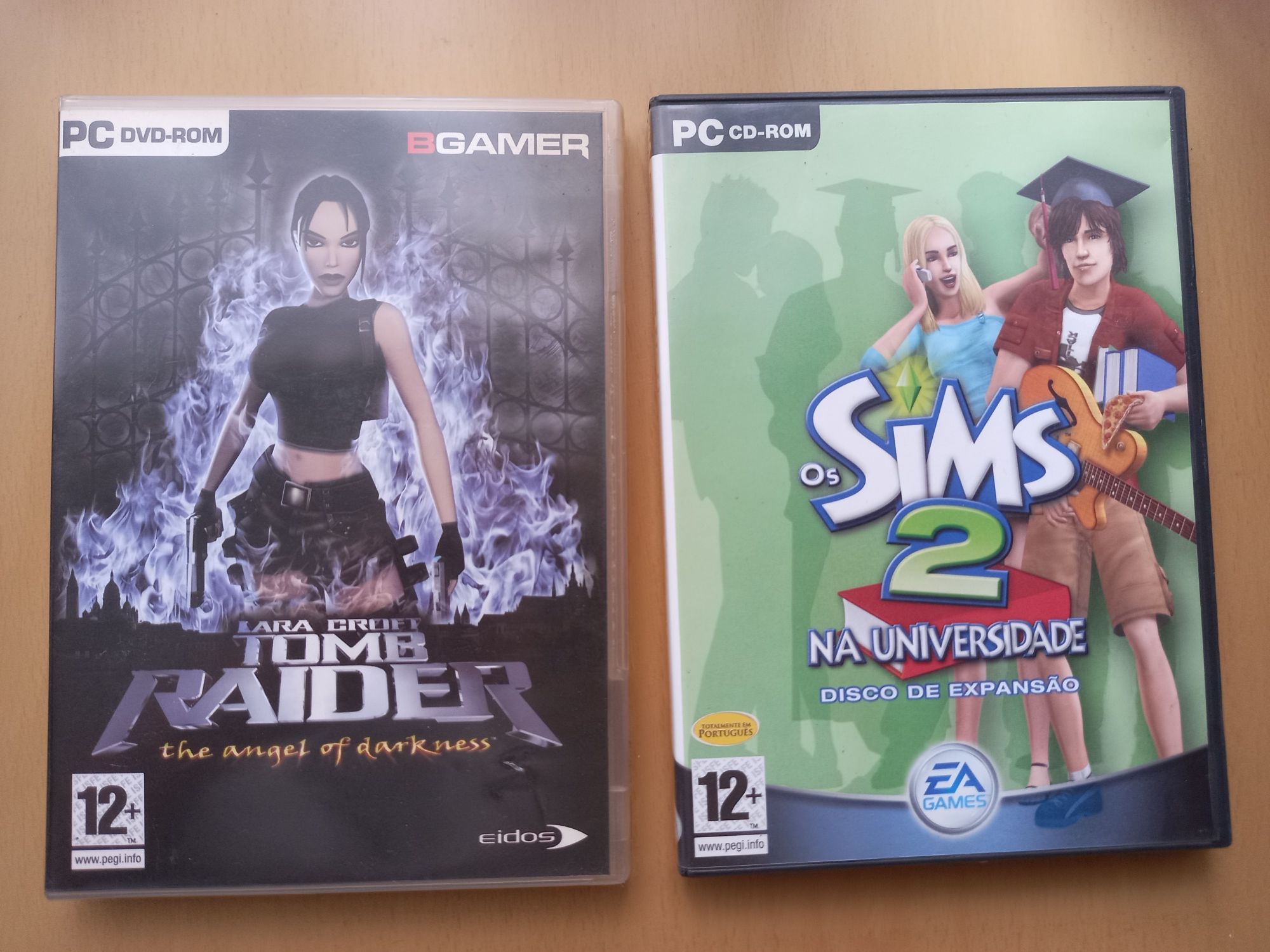 Jogos PC: Tomb Raider, Angel of darkness e Sims 2 expansão univ