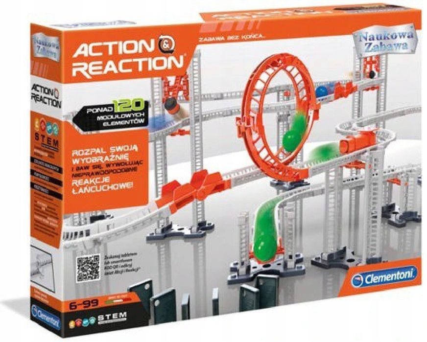 Clementoni Akcja reakcja zestaw ok 120 elementów