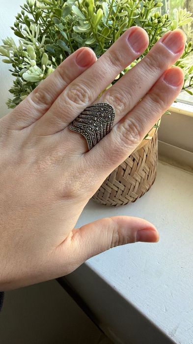 Anel de PRATA 925 com Marcassita