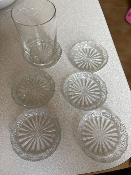 Krysztalowe/szklane podstawki pod szklanke